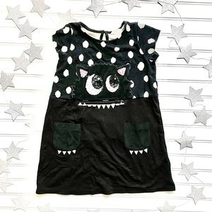 H&M black cat dress